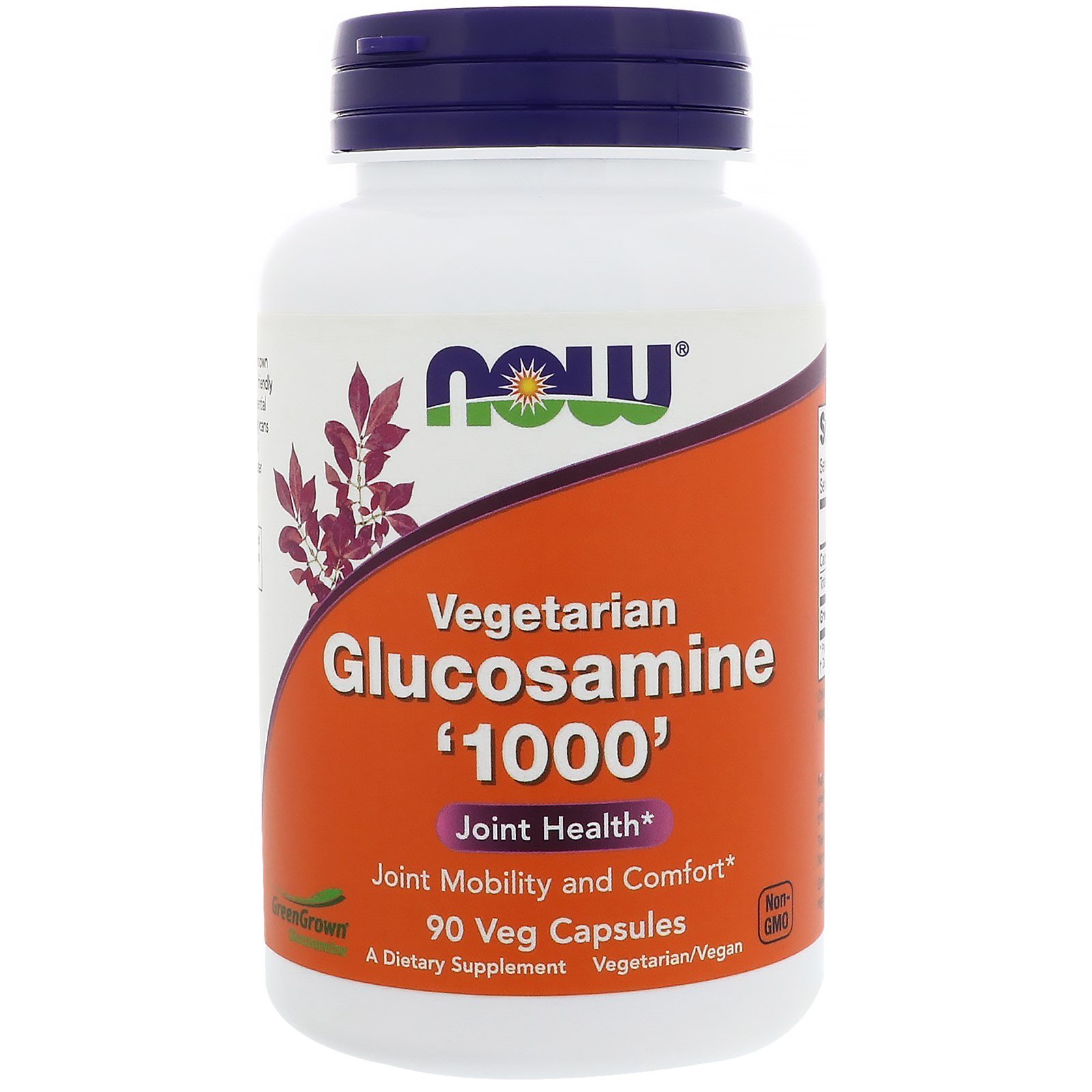 Now Foods, Glucosamina vegetariana '1000', 90 cápsulas vegetais