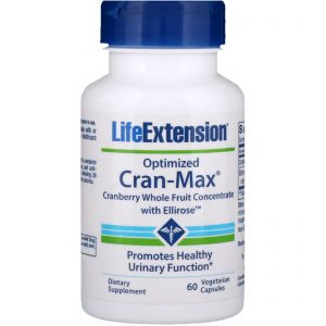 Life Extension, Optimized Cran-Max, Cranberry Whole Fruit Concentrate with Ellirose, 60 Vegetarian Capsules