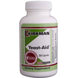 Kirkman Labs, Yeast-Aid™ - Levedura - 200 Cápsulas Vegetarianas