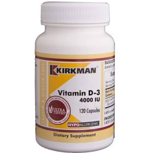 Kirkman Labs, Vitamina D-3 - 4,000 IU - 120 Cápsulas Vegetarianas
