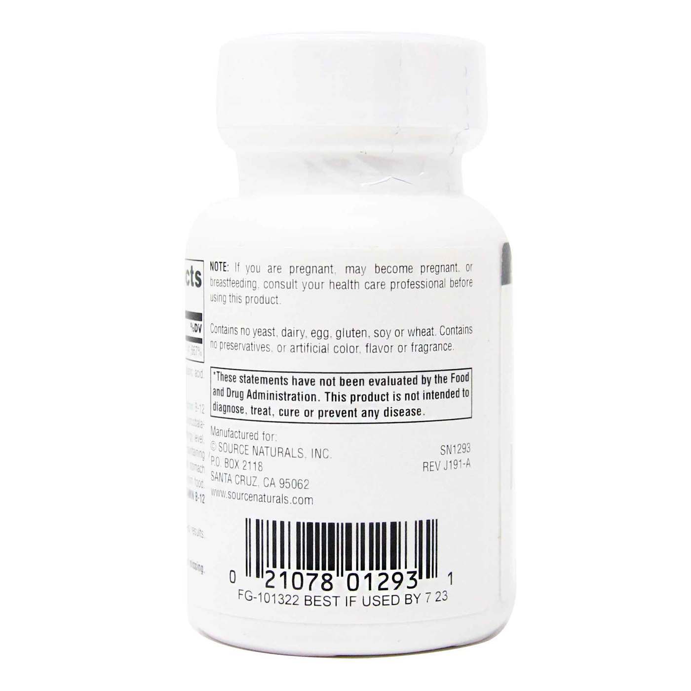 Source Naturals, Metilcobalamina Vitamina B12, cereja - 1 mg - 120 Tabletes - Imagem 3