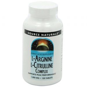 Source Naturals, Complexo L-Arginine L-Citrulina - 120 Tabletes
