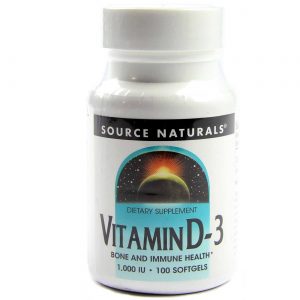 Source Naturals, Vitamina D-3 1,000 IU - 100 Cápsulas em Gel