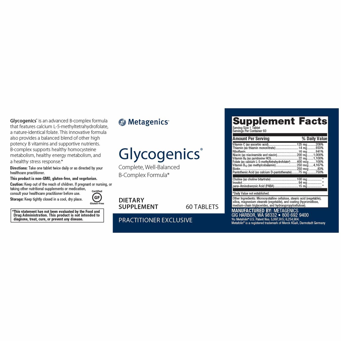 Metagenics, Glycogenics® - 60 Tabletes - Imagem 2
