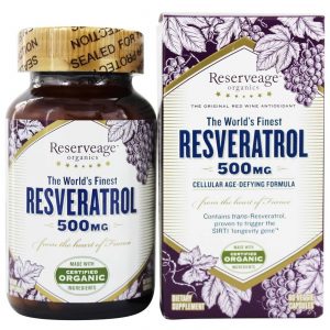 Reserveage Organics, Resveratrol - 500 mg - 60 Veggie Cápsulas