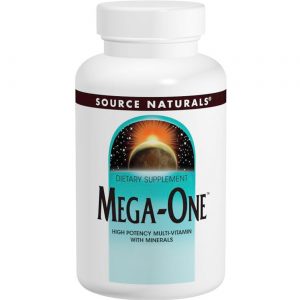 Source Naturals, Mega-One™ - Multivitaminas e Minerais de Alta Potência - 60 Tabletes