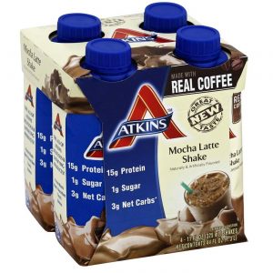 Atkins Advantage, Shakes de Mocha Latte - 4 Frascos (11 onças cada)