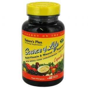 Nature's Plus, Multivitaminas e Minerais Source of Life® - 90 Cápsulas Vegetarianas