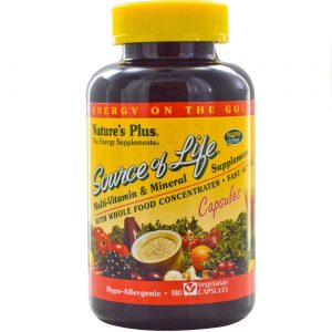 Nature's Plus, Multivitamínico Source of Life® - 180 Cápsulas Vegetarianas