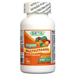Deva, Multivitamínico e Mineral Vegano Um Diário com Ferro - 90 Tabletes