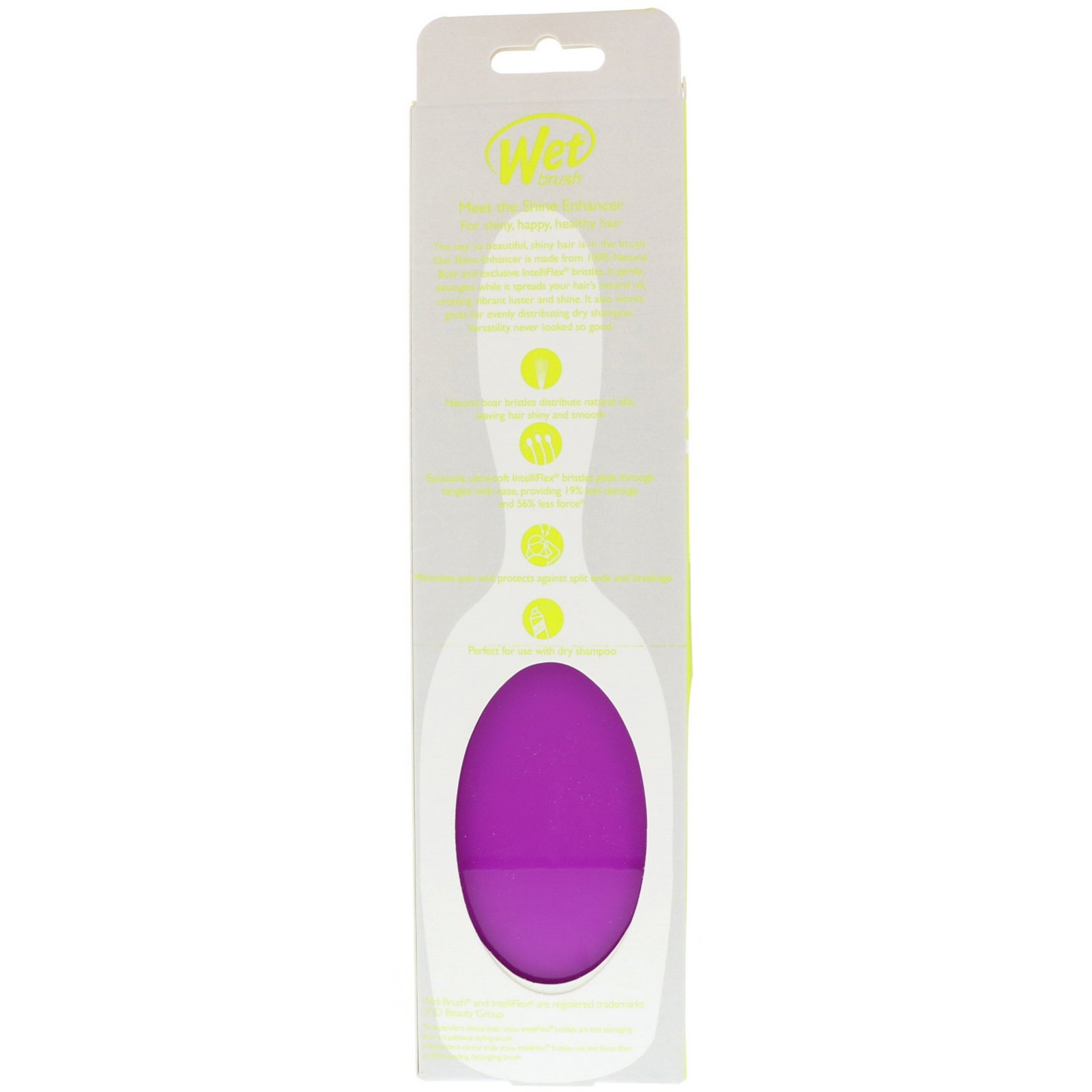Wet Brush, Shine Enhancer Brush, Maintain, Purple, 1 Brush - Imagem 3