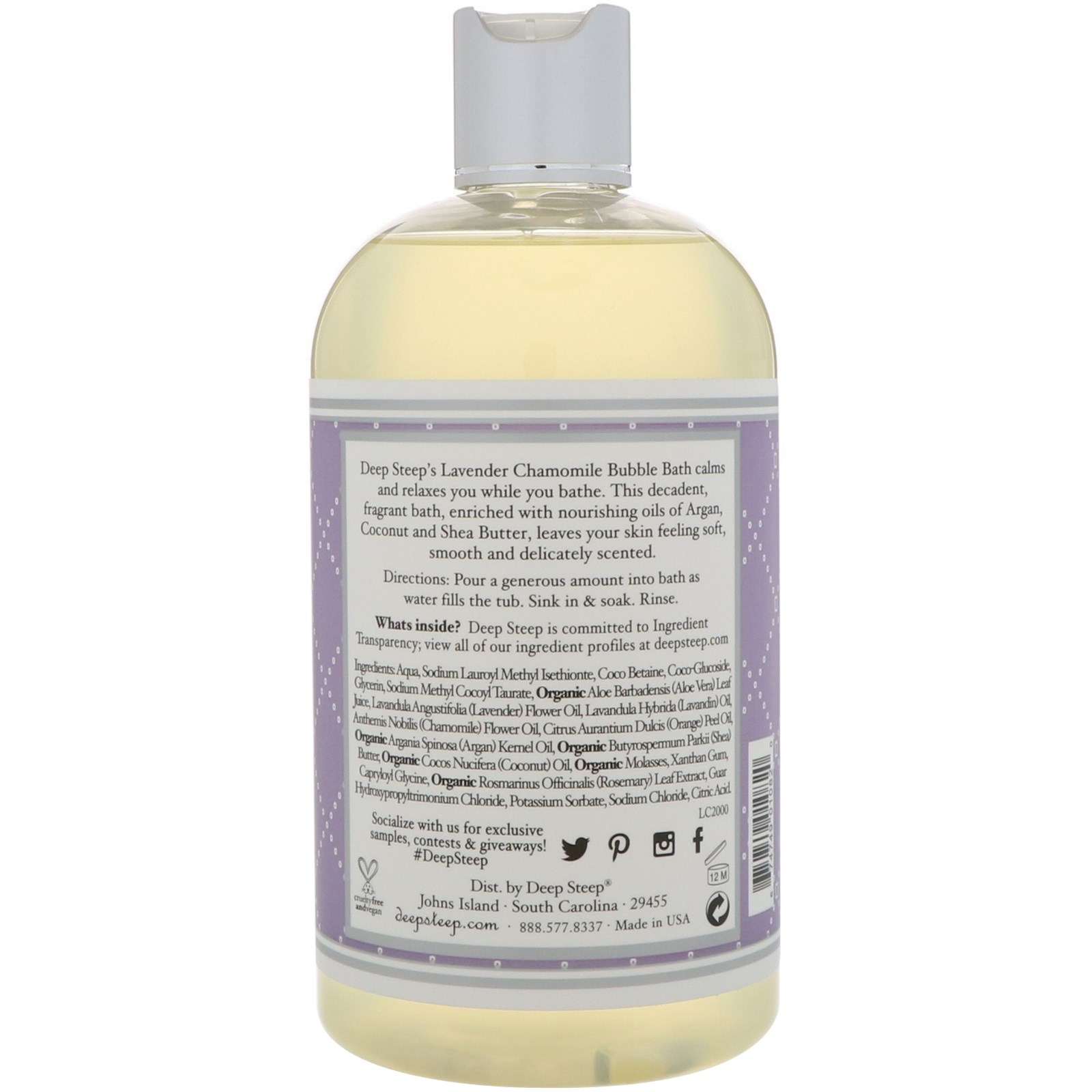 Deep Steep, Banho de Bolhas, Lavanda - Camomila, 503 ml - Imagem 2