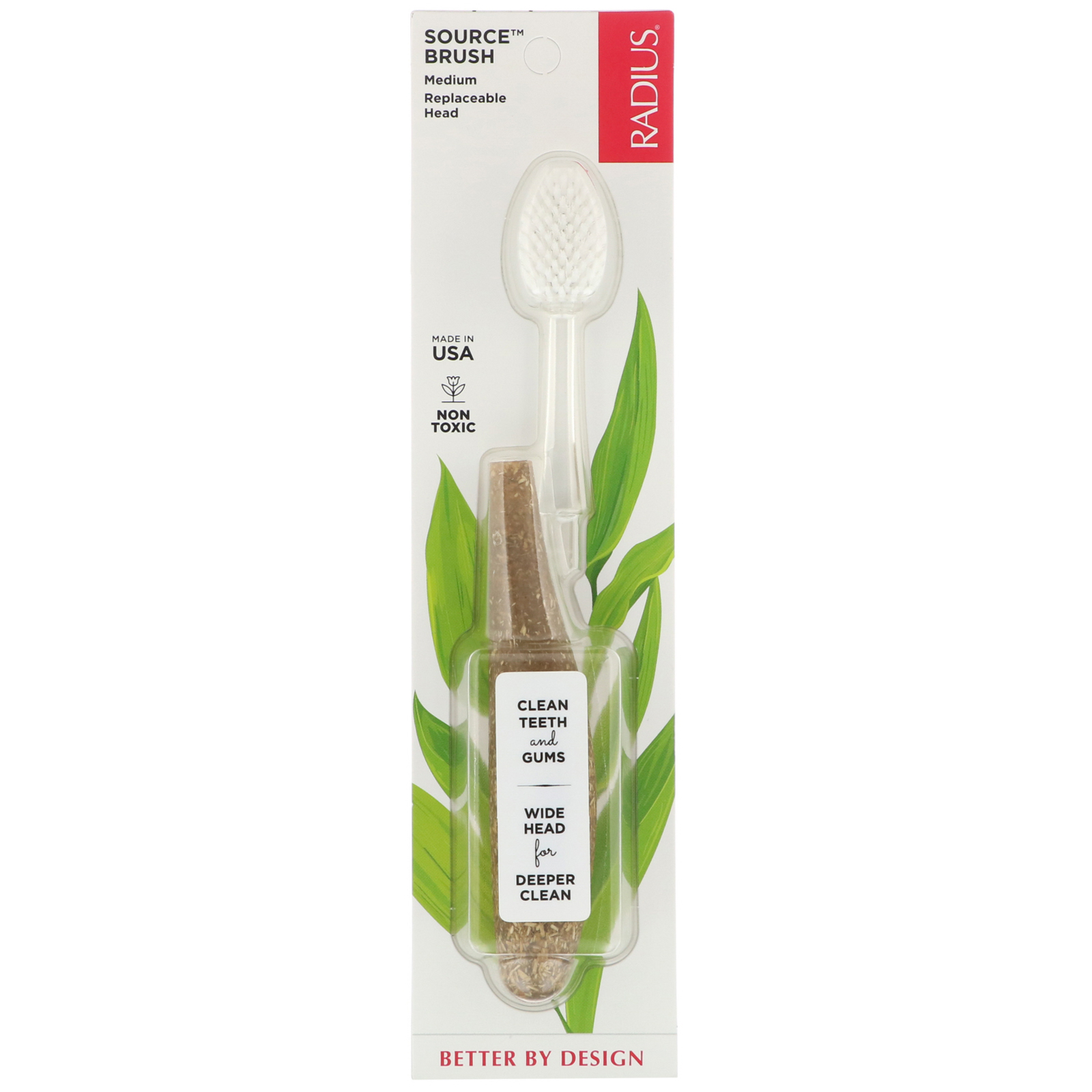 RADIUS, Source Toothbrush, Medium, 1 Replaceable Head Toothbrush - Imagem 2