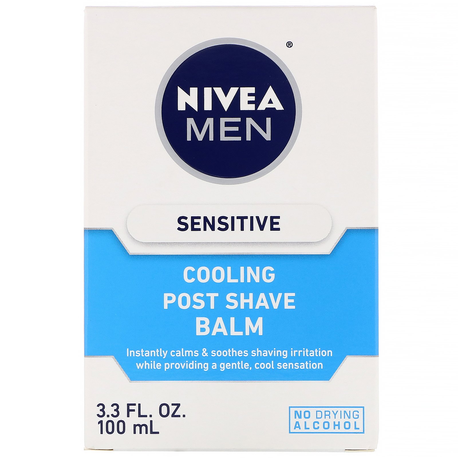Nivea, Men, Sensitive, Bálsamo Refrescante Pós-Barba, 100 ml (3,3 fl oz) - Imagem 2