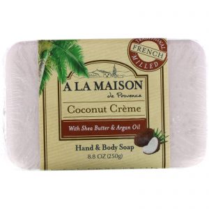 A La Maison de Provence, Sabão em Barra para Mãos e Corpo, Creme de Coco, 8,8 oz (250 g)