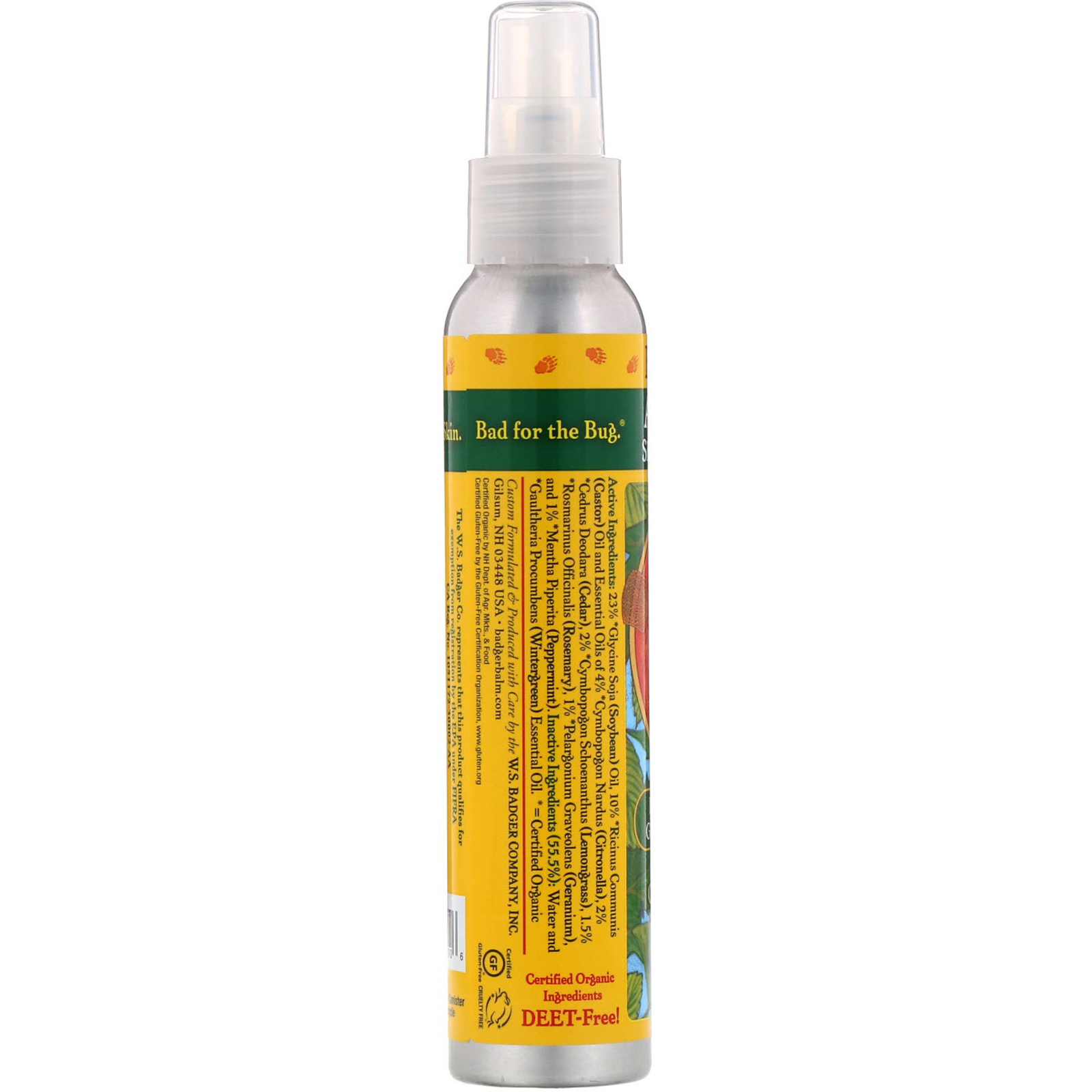Badger Company, Repelente Orgânico, Shake & Spray, 118,3 ml (4 fl oz) - Imagem 2