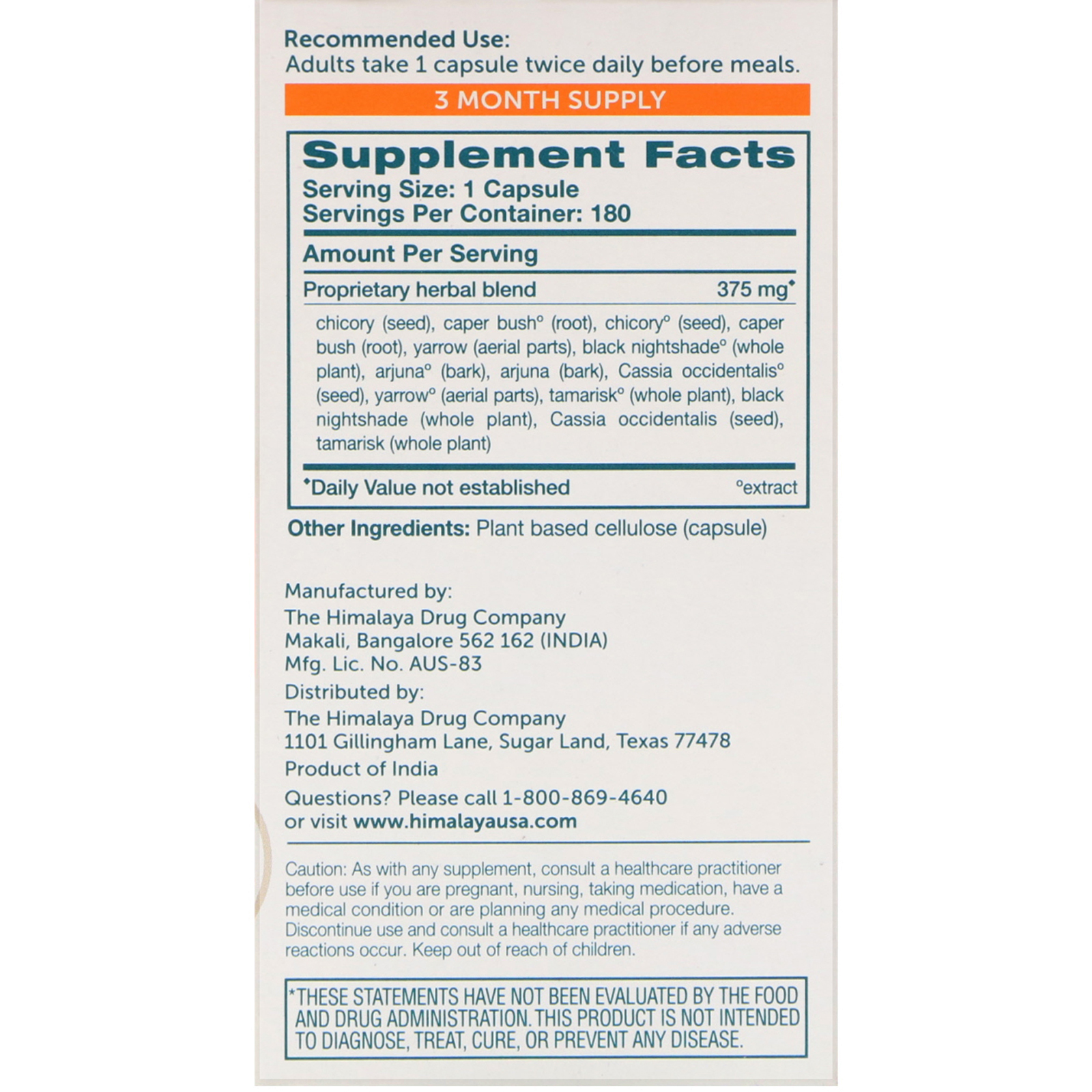 Himalaya, LiverCare (Cuidado Para o Fígado), 180 Cápsulas Vegetais - Imagem 2