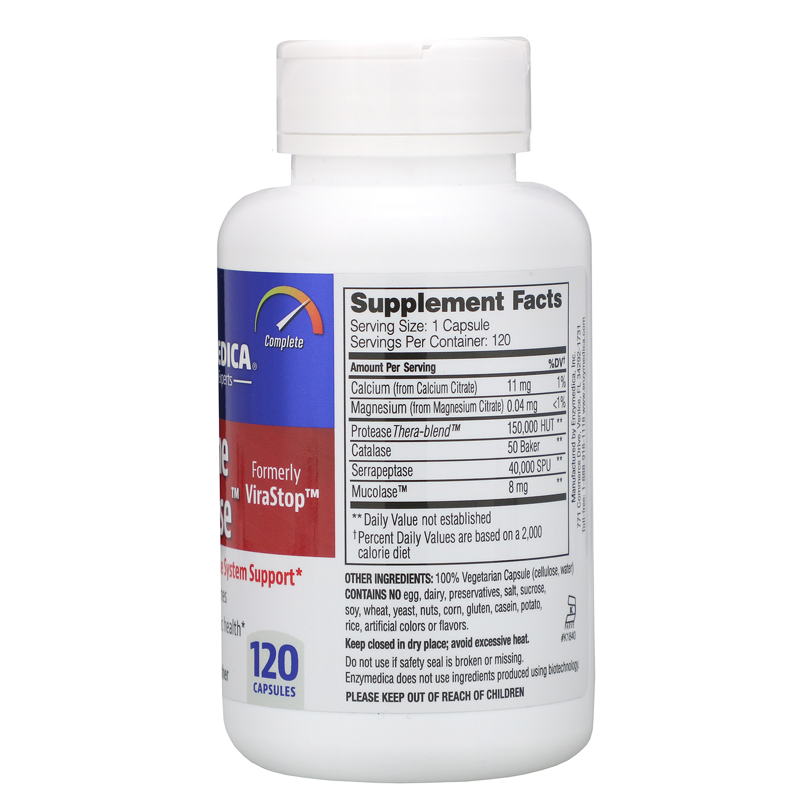 Enzymedica, Enzyme Defense (Anteriormente ViraStop), 120 Cápsulas - Imagem 2