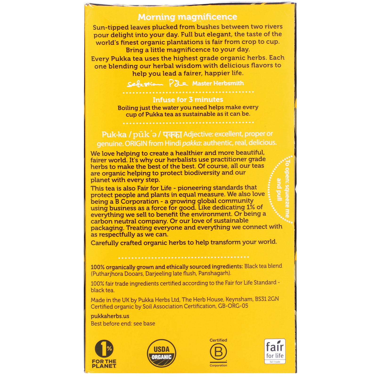 Pukka Herbs, Organic Elegant English Breakfast, 20 Black Tea Sachets, 1.76 oz (50 g) - Imagem 2