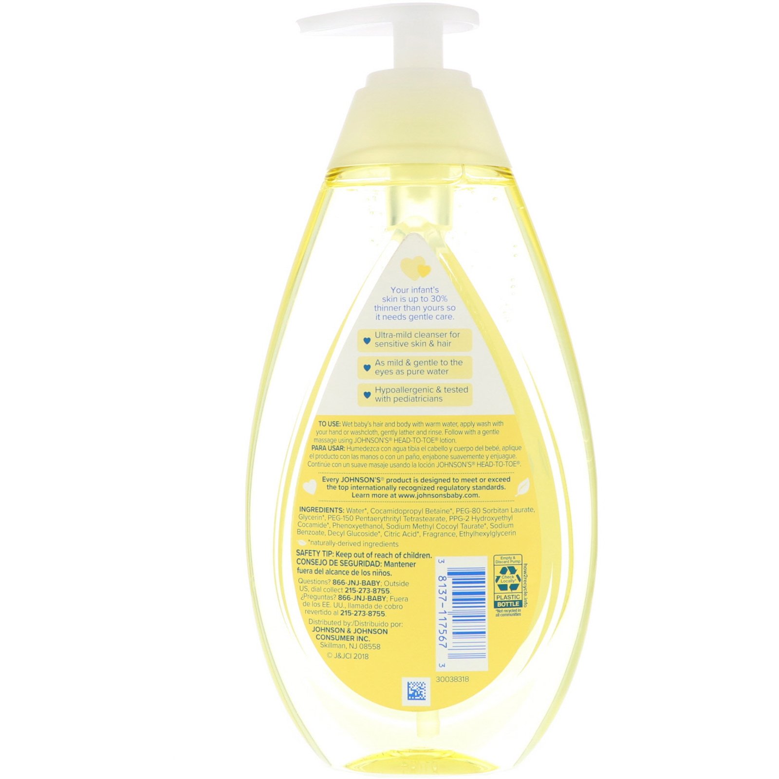 Johnson & Johnson, Head-To-Toe, Wash & Shampoo, 16.9 fl oz (500 ml) - Imagem 2