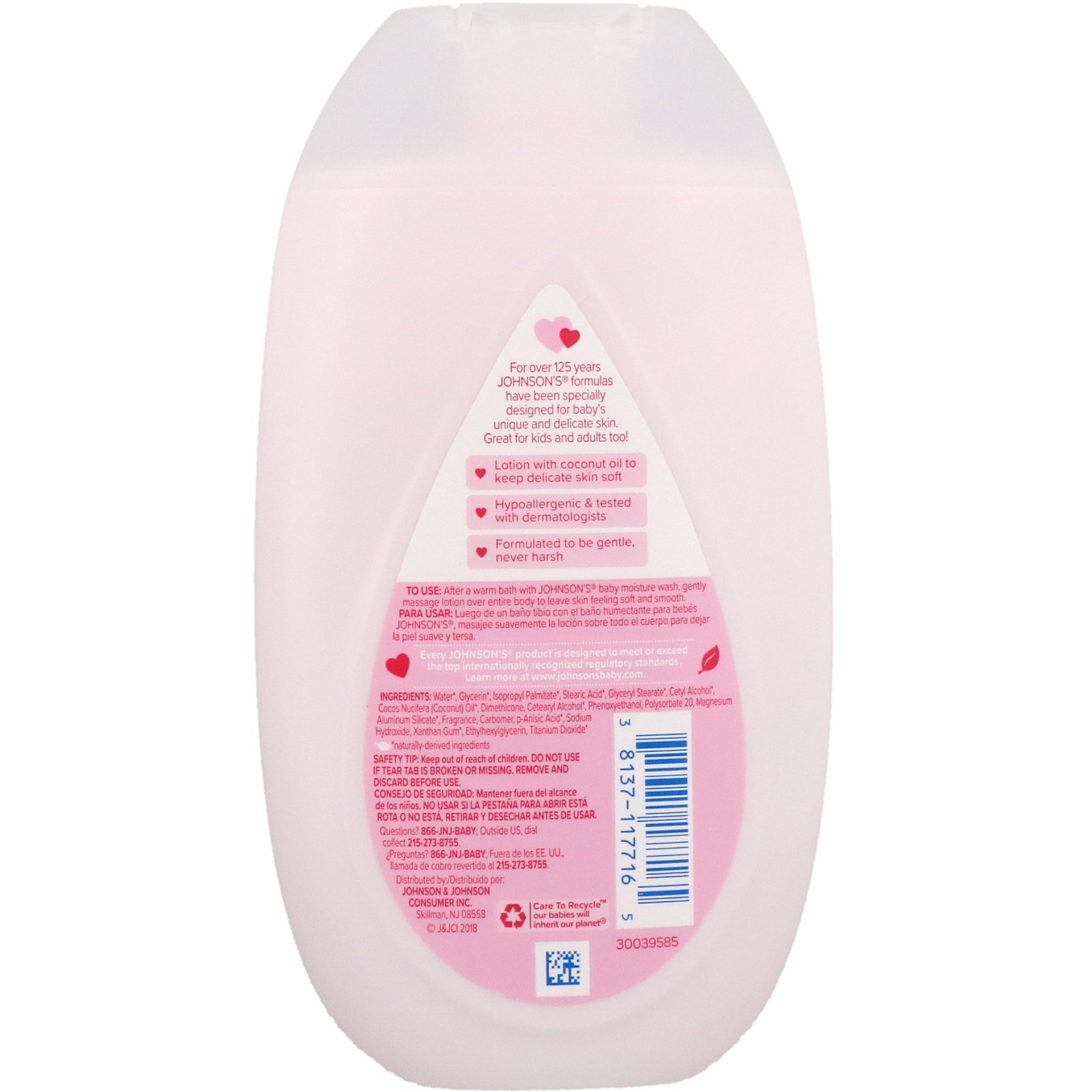 Johnson & Johnson, Baby Lotion, 10.2 fl oz (300 ml) - Imagem 2