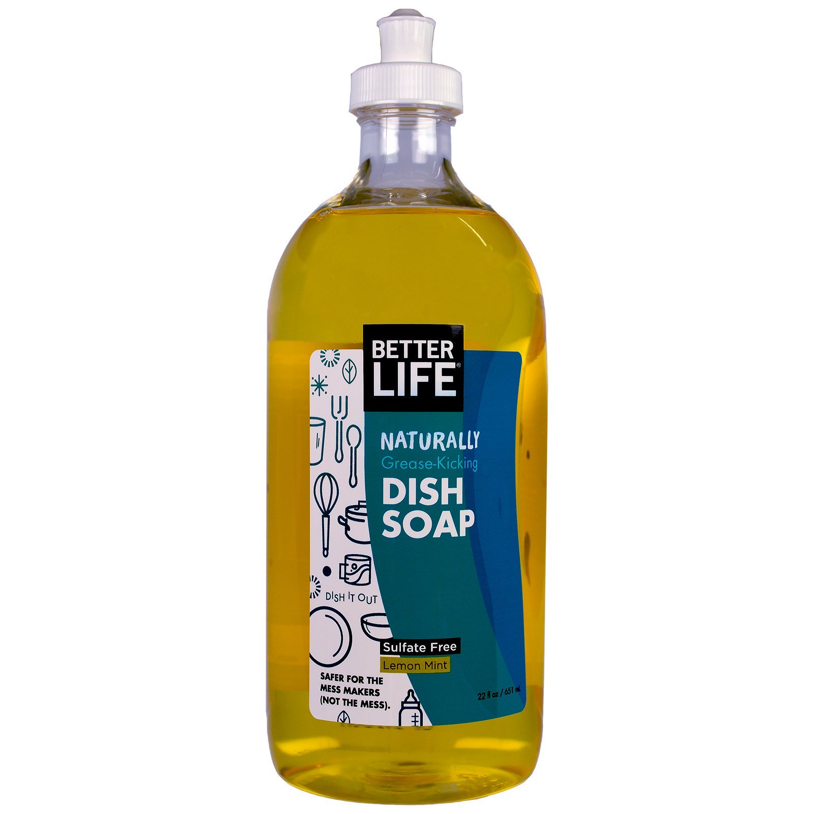Better Life, Detergente para Louça, Hortelã-limão, 651 ml (22 fl oz)