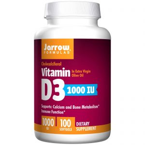 Jarrow Formulas, Vitamina D3, Colecalciferol, 1.000 UI, 100 Cápsulas Gelatinosas