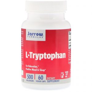 Jarrow Formulas, L-triptofano, 500 mg, 60 Cápsulas Vegetais