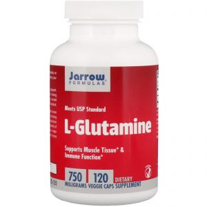 Jarrow Formulas, L-glutamina, 750 mg, 120 Cápsulas
