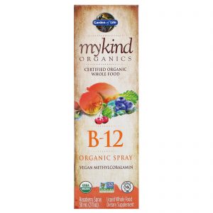 Garden of Life, MyKind Organics, Spray Orgânico B-12, Framboesa, 58 ml (2 fl oz)