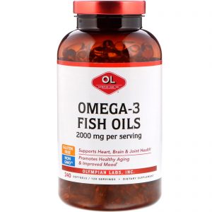 Olympian Labs, Óleos de peixe com Ômega 3 , 2000 mg, 240 Softgels