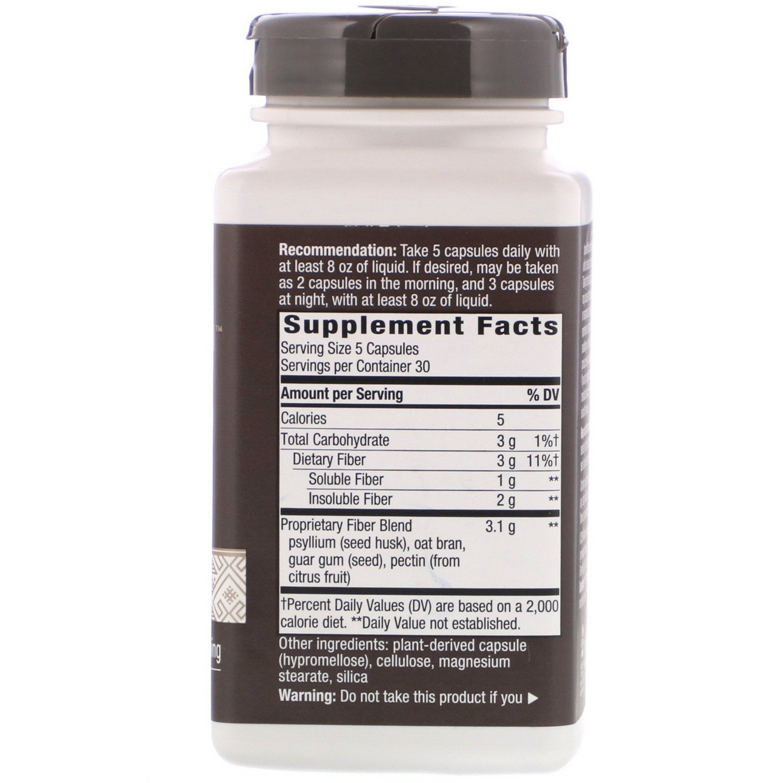 Nature's Way, Fiber Fusion Daily, 3.1 g, 150 Vegan Capsules - Imagem 2