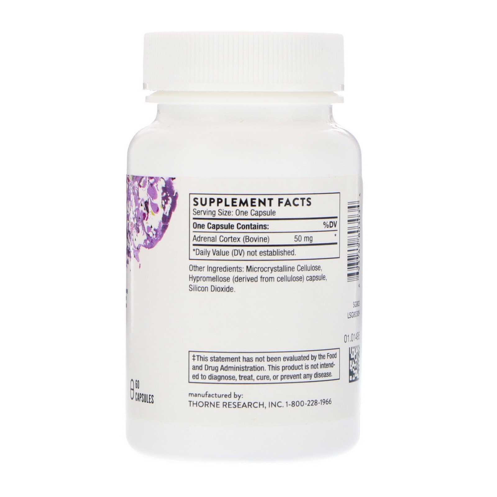 Thorne Research, Córtex adrenal, 60 cápsulas - Imagem 2