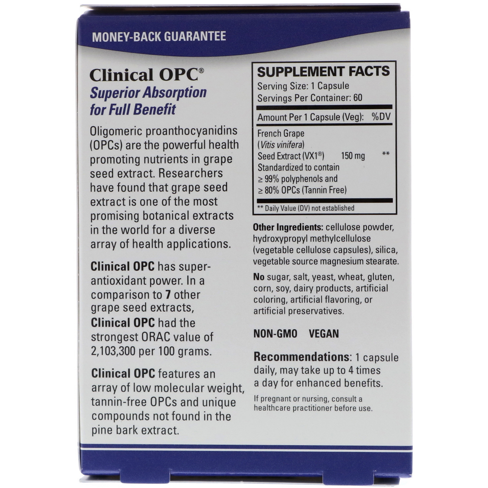 EuroPharma, Terry Naturally, OPC Clínico, 150 mg, 60 Cápsulas - Imagem 2