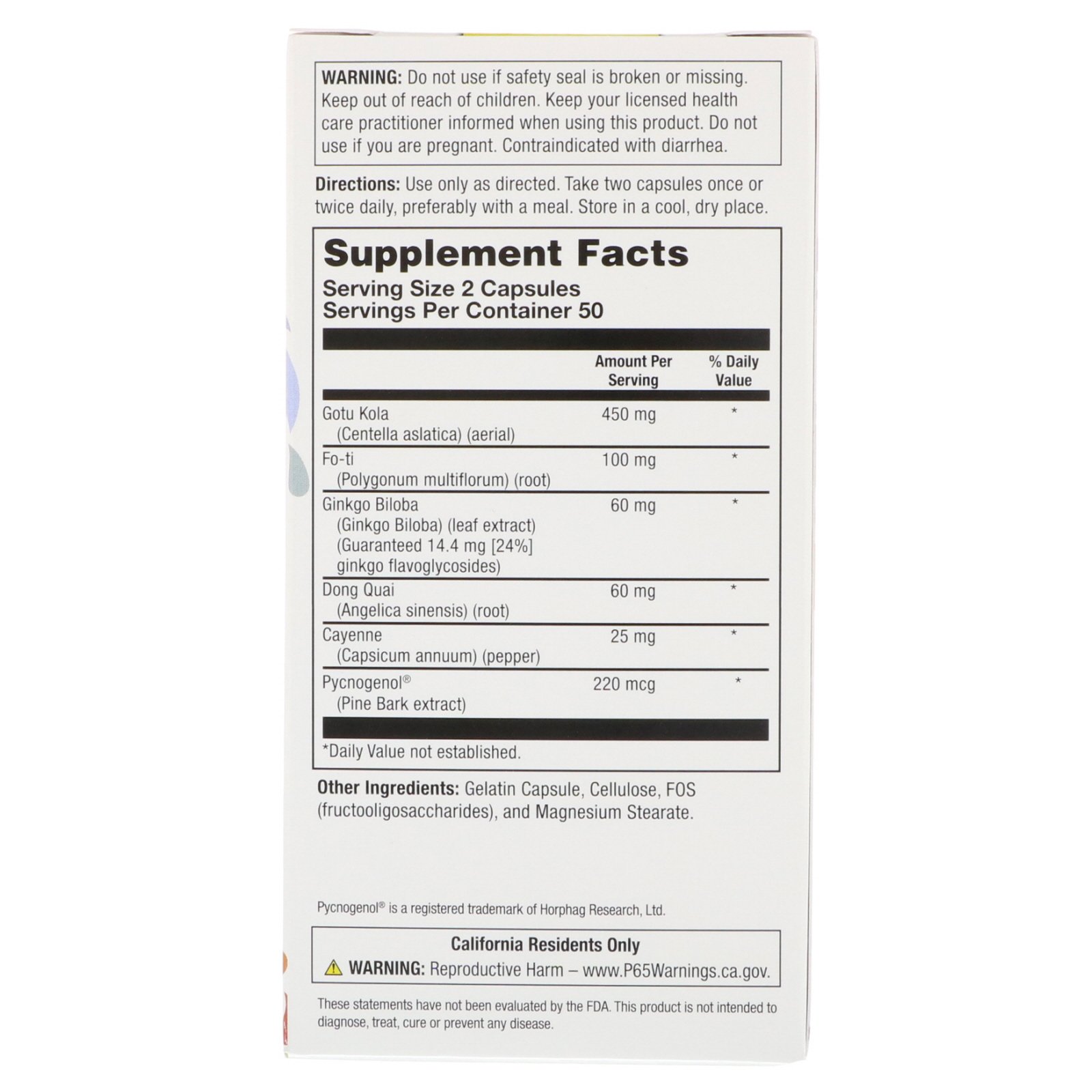 Natural Balance, Super Ginkgo Biloba + Gotu Kola, 100 Cápsulas - Imagem 2