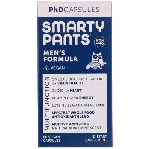 SmartyPants, PhD Capsules, Fórmula para Homens, 60 Cápsulas Veganas
