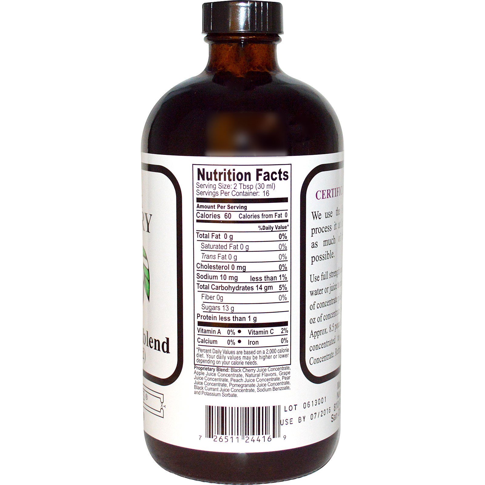 Natural Sources, Black Cherry Concentrate Blend, Unsweetened, 16 fl oz (480 ml) - Imagem 2