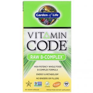 Garden of Life, Vitamin Code, Complexo B PURO, 120 Cápsulas Veganas