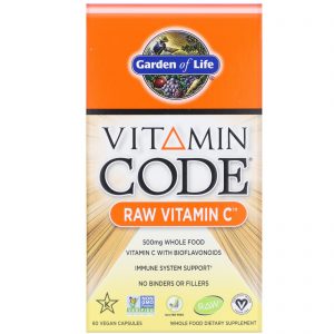 Garden of Life, Vitamin Code, Raw Vitamin C, 60 Cápsulas Veganas