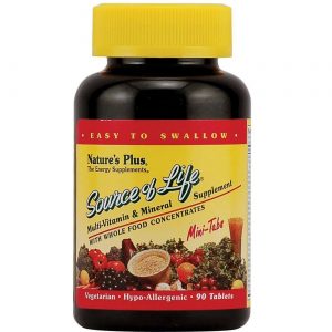 Nature's Plus, Source of Life® Multivitaminas e Minerais - 90 Minicomprimidos