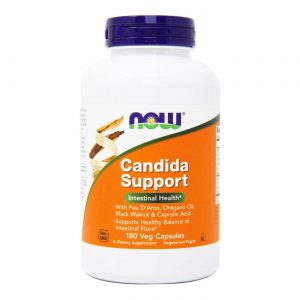 Now Foods, Suporte de Candida - Saúde Intestinal - 180 Veg Cápsulas