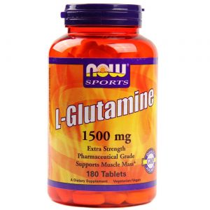 Now Foods, L-Glutamina Vegana 1500 mg - 180 Tabletes