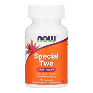 Now Foods, Special Two Multivitamínico Com 850 mg Super Alimentos Verdes - 90 Tabletes