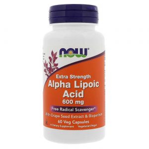 Now Foods, Ácido Alfa Lipóico 600 mg Extra Forte - 60 Cápsulas Vegetarianas