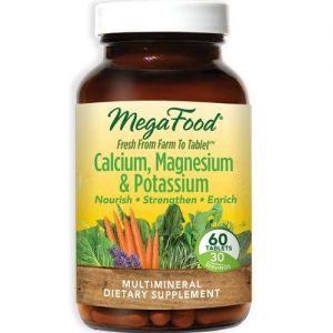 MegaFood, Cálcio, Magnésio e Potássio - 60 Tabletes