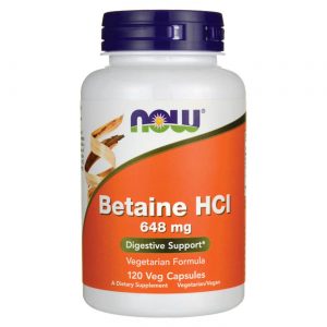 Now Foods, HCl Betaína - 120 Cápsulas