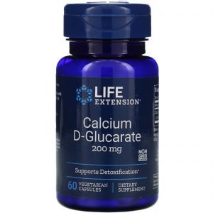 Life Extension, D-Glucarato de Cálcio, 200 mg, 60 Cápsulas Vegetais