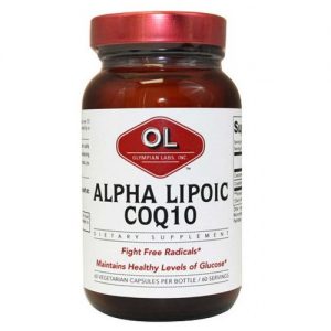 Olympian Labs, Alfa Lipóico Coenzima Q10 200mg - 60 Cápsulas Vegetarianas