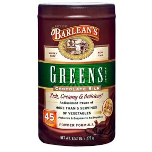 Barlean's, Greens Suplement Fórmula em Pó Orgânica, Chocolate Silk - 270 g