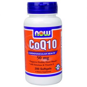 CoQ10 50 mg Vit. E e Selênio Now Foods 200 Cápsulas em Gel